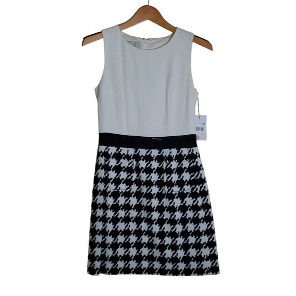 Maison Weill Dresses & Skirts - $580 NEW! Maison Weill Retro Ivory Black Houndstooth Prom Cocktail Formal EU36